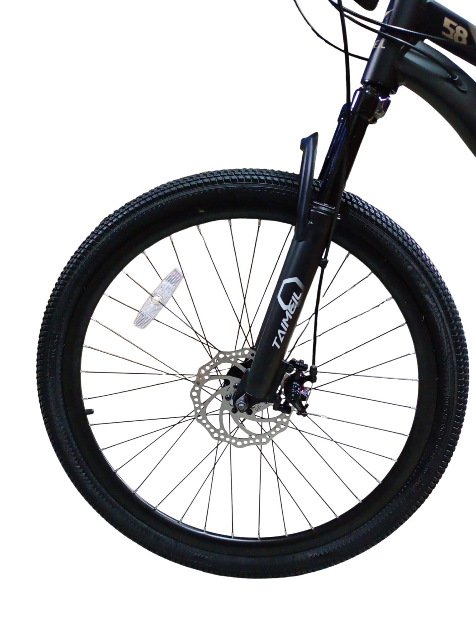 Bicicletă MTB Taimeil 26 inch cu frâne pe disc, suspensie față și 21 viteze negru mat