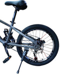 Bicicletă 20 inch gri metalizat, frână pe disc, 21 viteze, jante din aluminiu