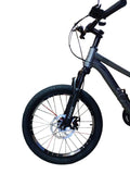 Bicicletă 20 inch gri metalizat, frână pe disc, 21 viteze, jante din aluminiu