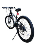 Bicicletă 27.5 inch negru mat – cadru aluminiu, frâne pe disc, 21 viteze, jante aluminiu