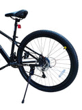 Bicicletă 27.5 inch negru mat – cadru aluminiu, frâne pe disc, 21 viteze, jante aluminiu