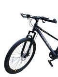 Bicicletă 27.5 inch negru mat – cadru aluminiu, frâne pe disc, 21 viteze, jante aluminiu