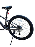 Bicicletă 26 inch gri metalizat – cadru aluminiu, frâne pe disc, 21 viteze