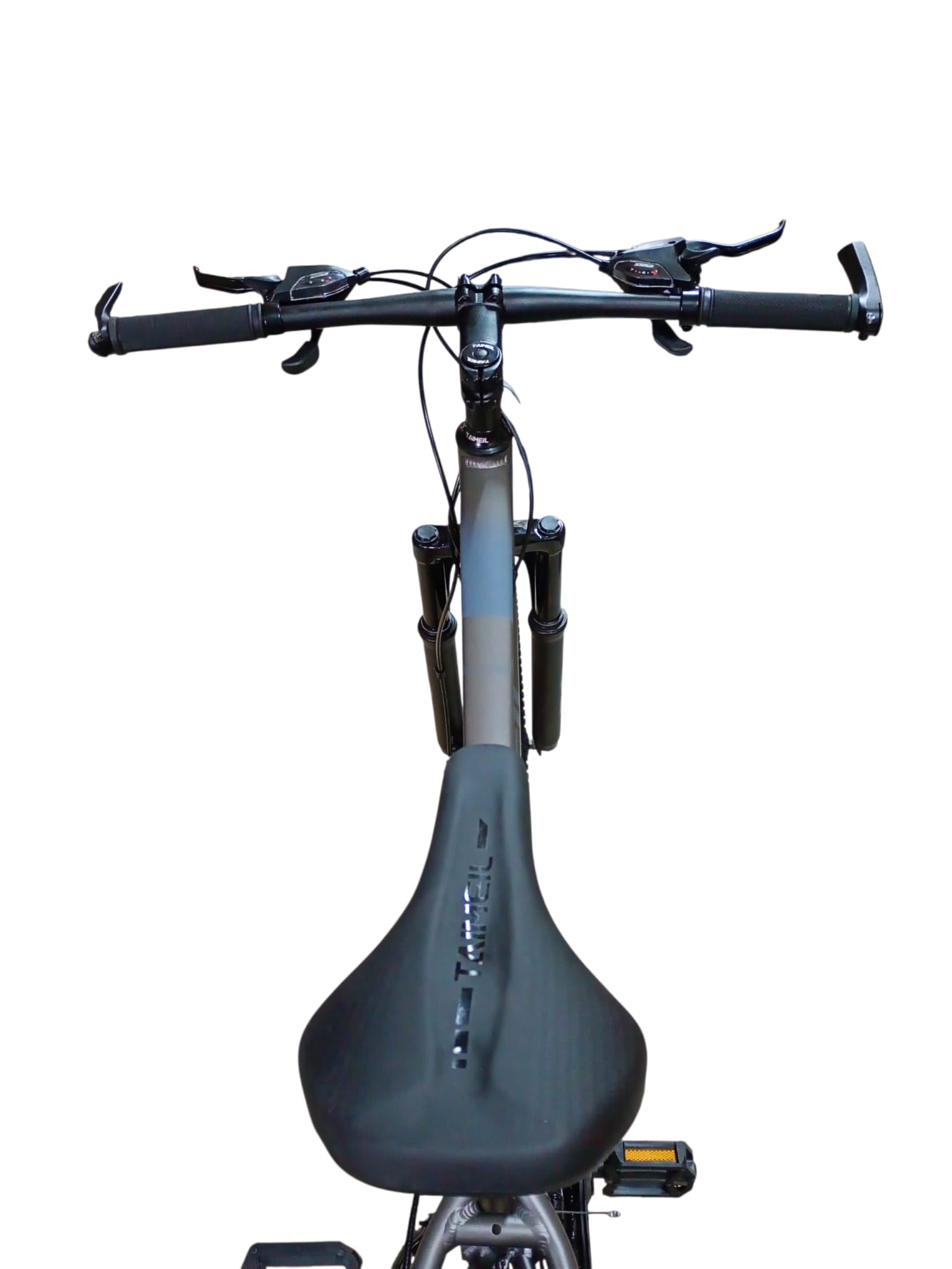 Bicicletă 26 inch gri metalizat – cadru aluminiu, frâne pe disc, 21 viteze