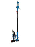 Set Profesional de Grădinărit 3-în-1: Tijă Telescopică (Până la 296 cm), Mini-Drujbă cu Pompă de Ungere, Foarfecă Electrică + 2 AcumulatorI
