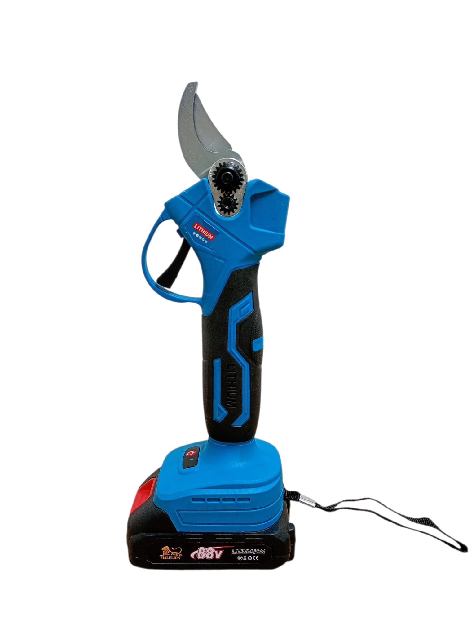 Set Profesional de Grădinărit 3-în-1: Tijă Telescopică (Până la 296 cm), Mini-Drujbă cu Pompă de Ungere, Foarfecă Electrică + 2 AcumulatorI