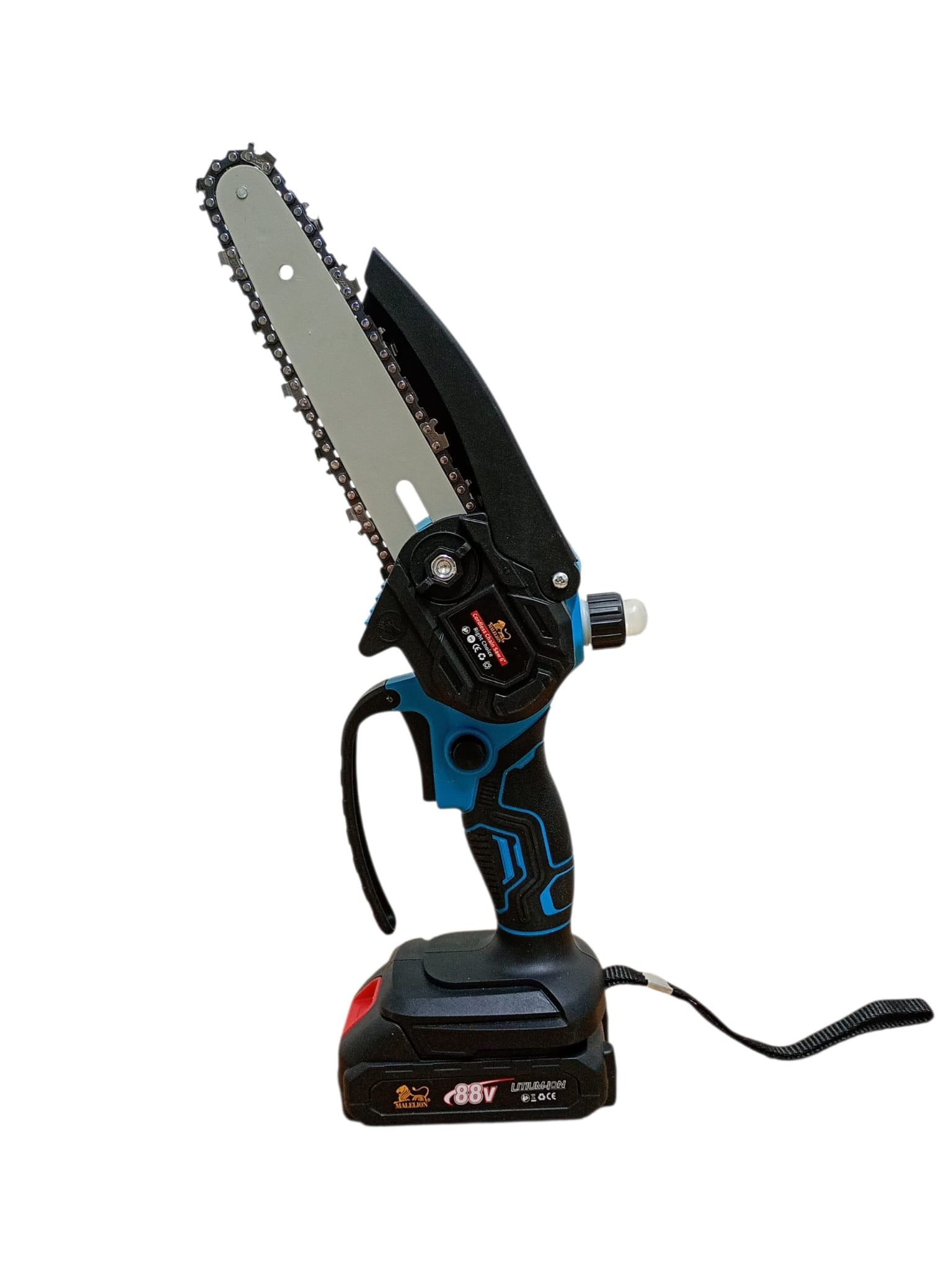 Set Profesional de Grădinărit 3-în-1: Tijă Telescopică (Până la 296 cm), Mini-Drujbă cu Pompă de Ungere, Foarfecă Electrică + 2 AcumulatorI