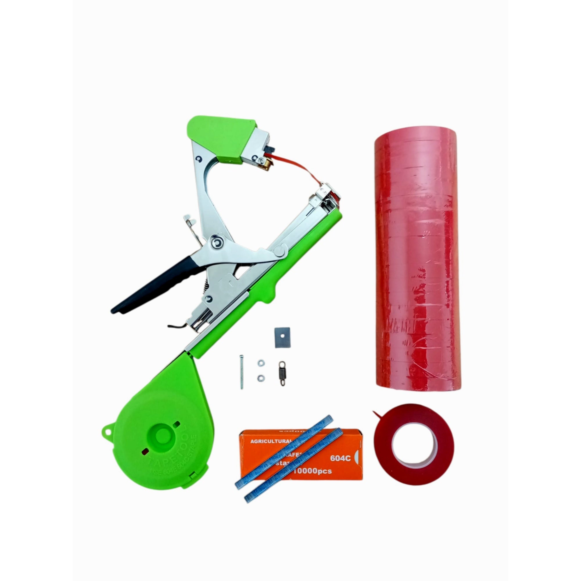 Aparat de legat vița de vie – set complet cu 20 role bandă, capse și cuțit rezervă