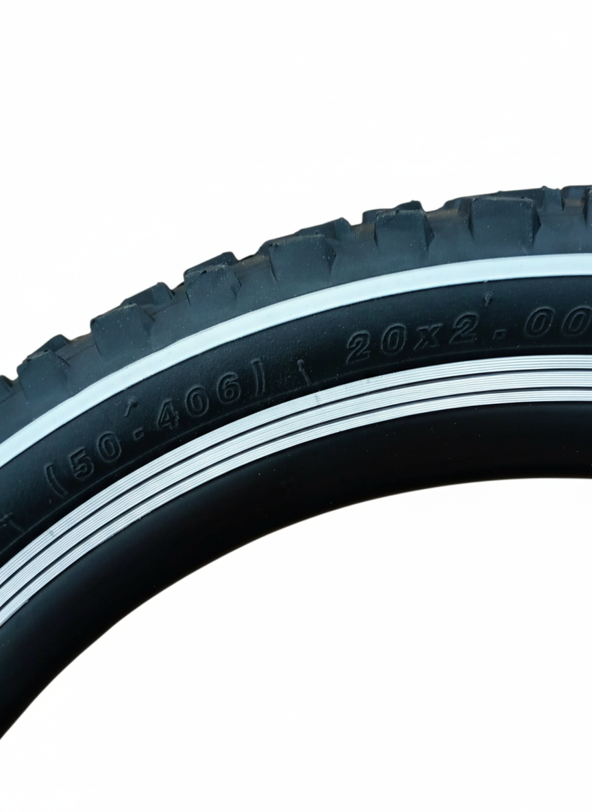 Anvelopă Bicicletă 20 x 2.00 (50‑406) cu Dungă Albă