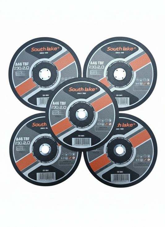 Set 5 discuri tăiere metal/Inox – South Lake, 230 × 2.0 mm, A46 TBF