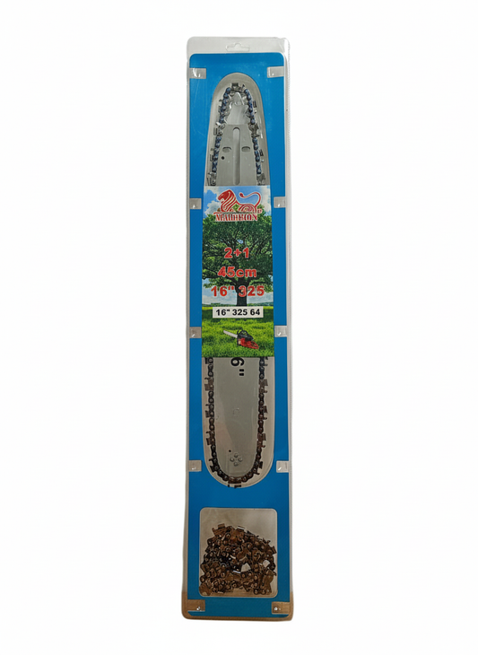 Set 2 lanțuri + 1 lamă 16” pentru drujbă (45 cm), 32 dinți tăietori