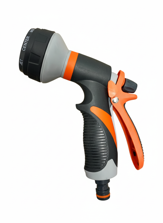 Pistol de udat 8 funcții cu clapetă – ergonomic și reglabil